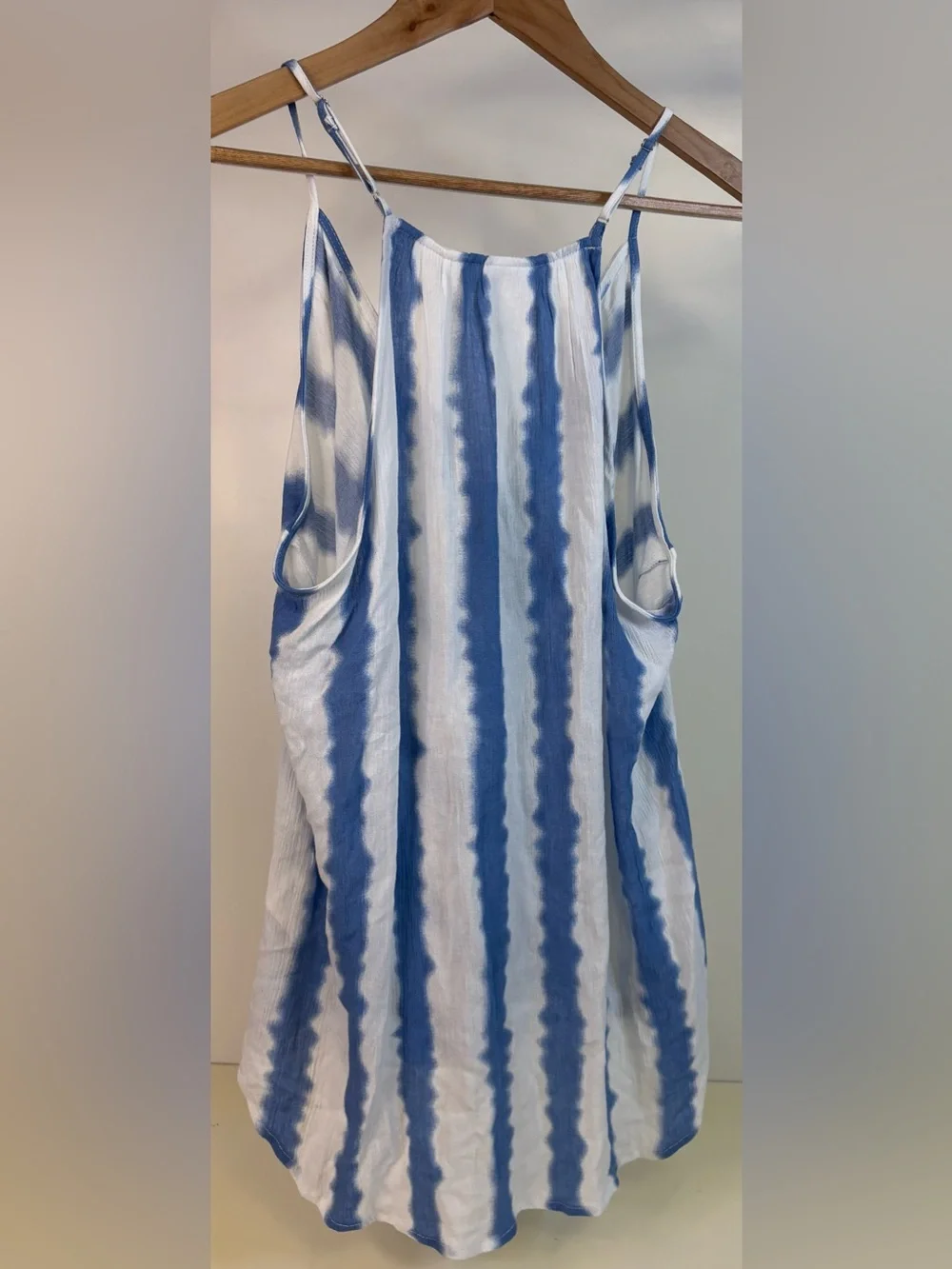 NWT Market & Spruce Blue and White Striped Draped Camisole XL